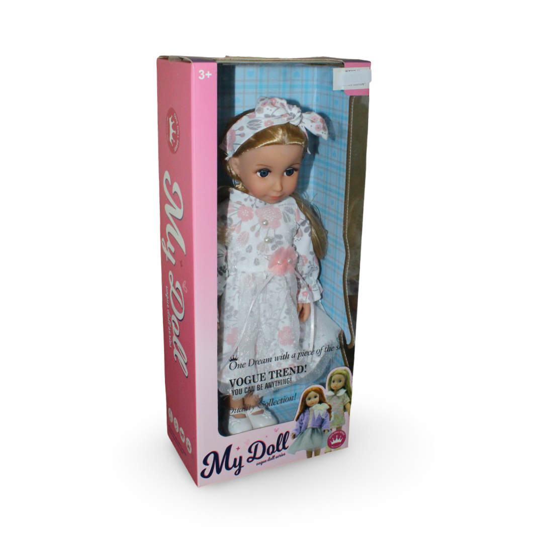 My Doll Fashion Doll with Long Blonde Hair & White Dress