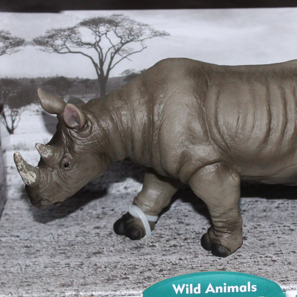 Wild Rhinoceros Animal Figure in Display Box