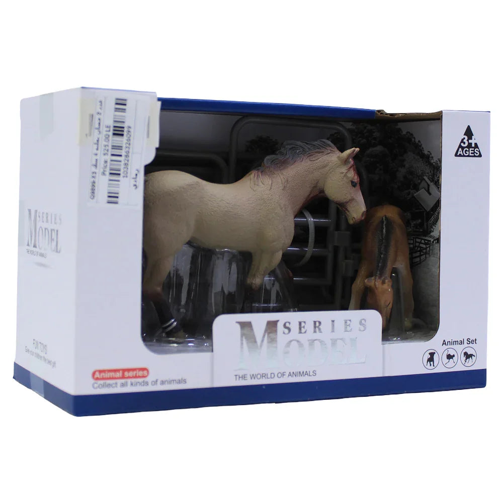 The World of Animals Model Series – 2 Horses Figurines - Toys - OKO
