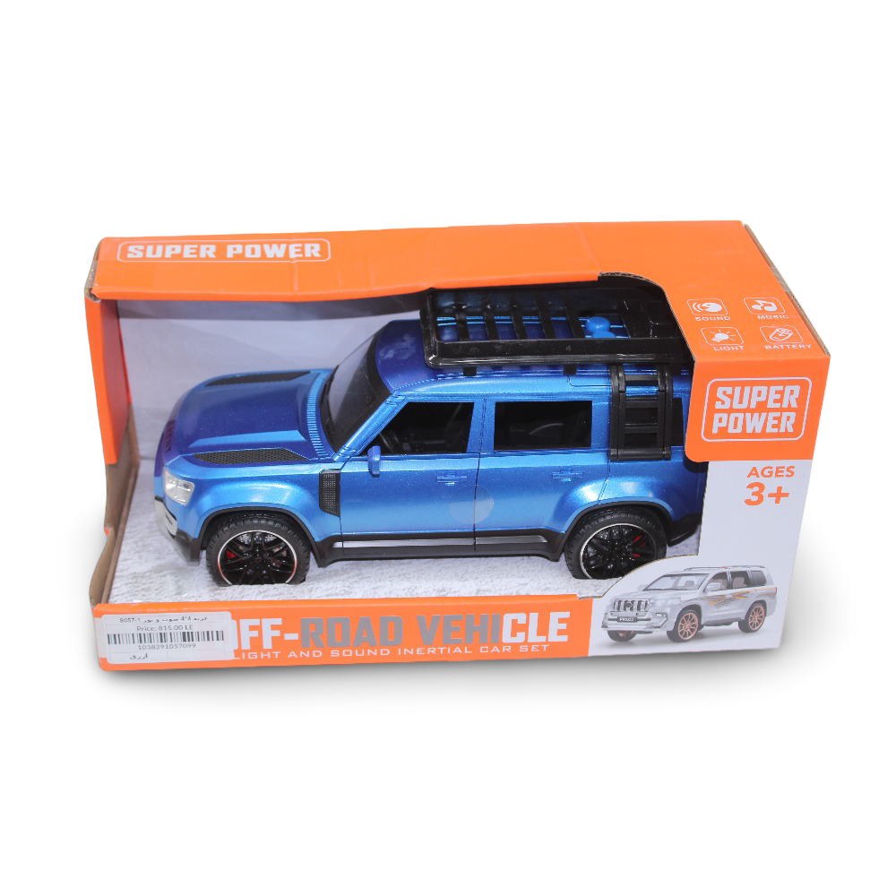 Super Power Land Rover Defender Off-Road Vehicle (Light & Sound) - Blue