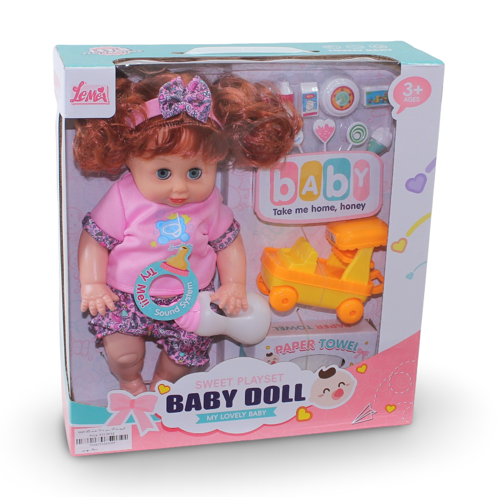 Sweet Playset Baby Doll (My Lovely Baby) - Pink 35 cm - Toys - OKO