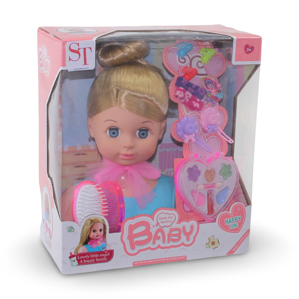 Doll Styling Head Playset - Baby Blue - Toys - OKO