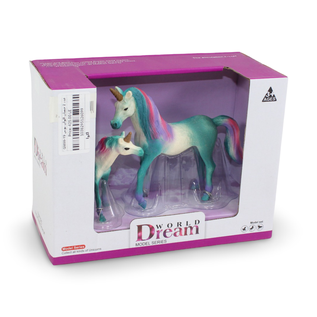 World Dream Model Series 2 Unicorn Figures – Aqua
