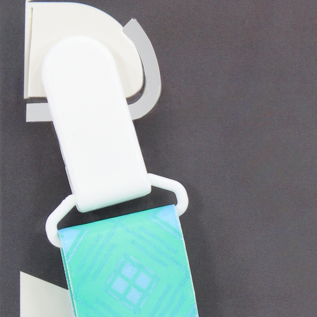 Tender Nest Baby Pacifier Holder – Mint Square Print