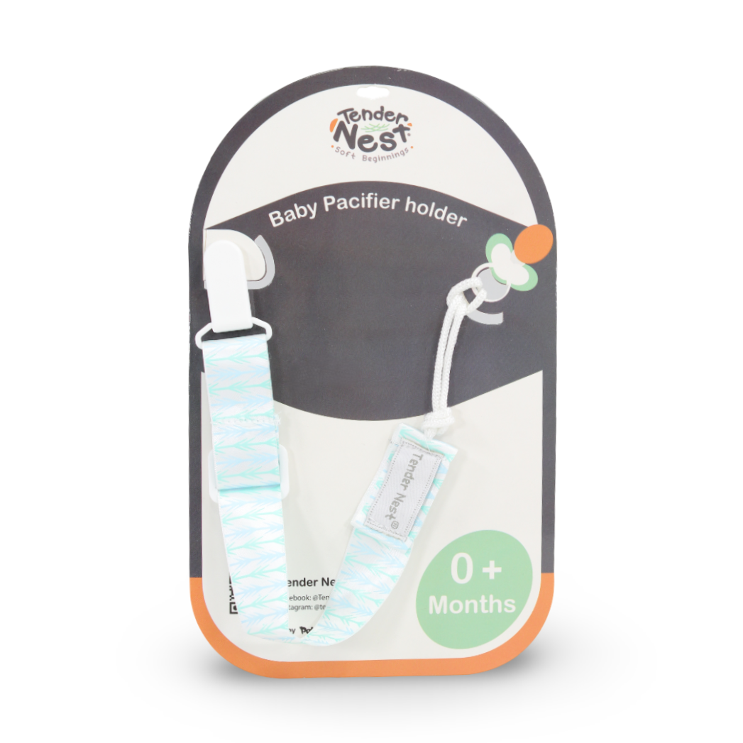 Tender Nest Baby Pacifier Holder – Mint Arrow Print