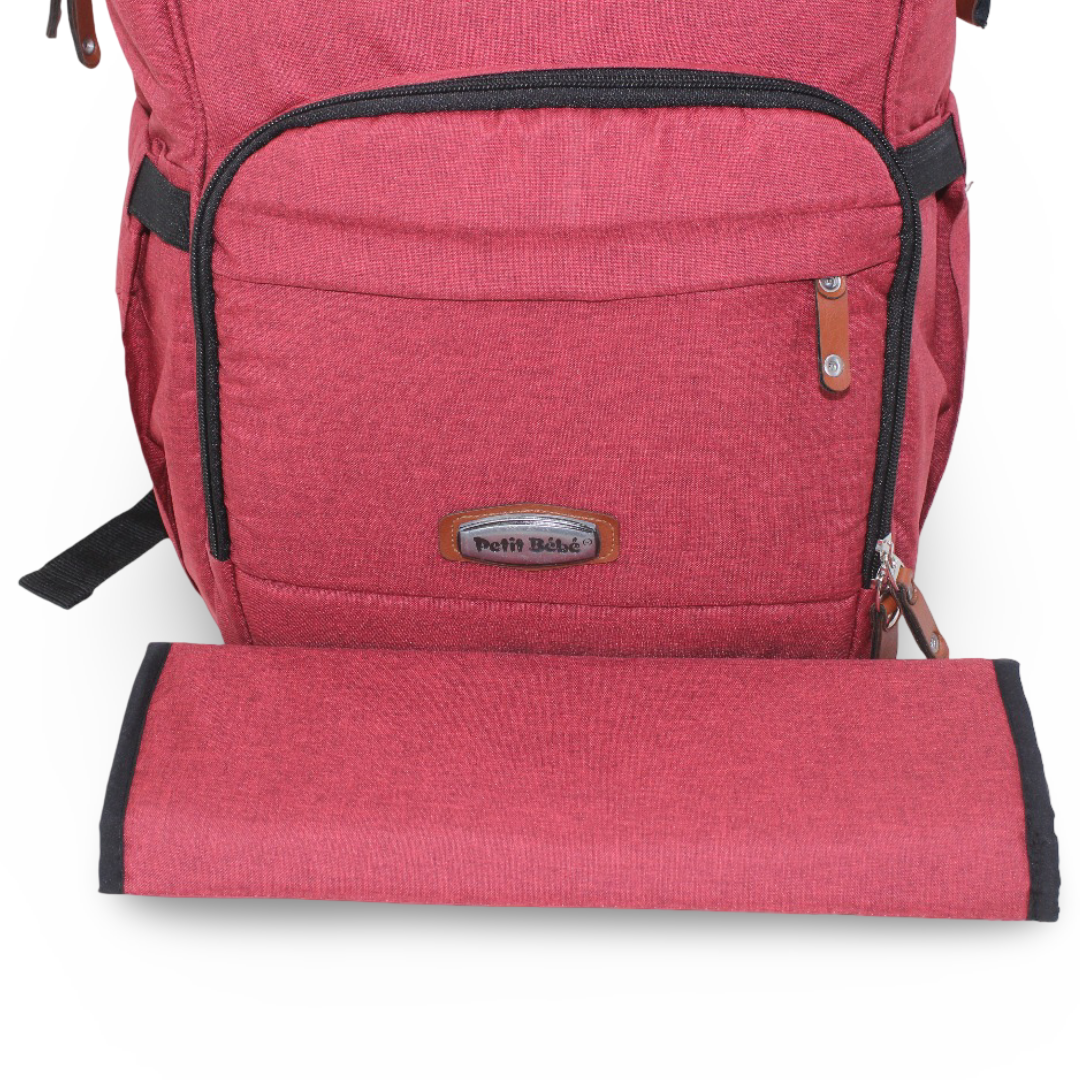 Petit Bebe Diaper Bag – Burgundy