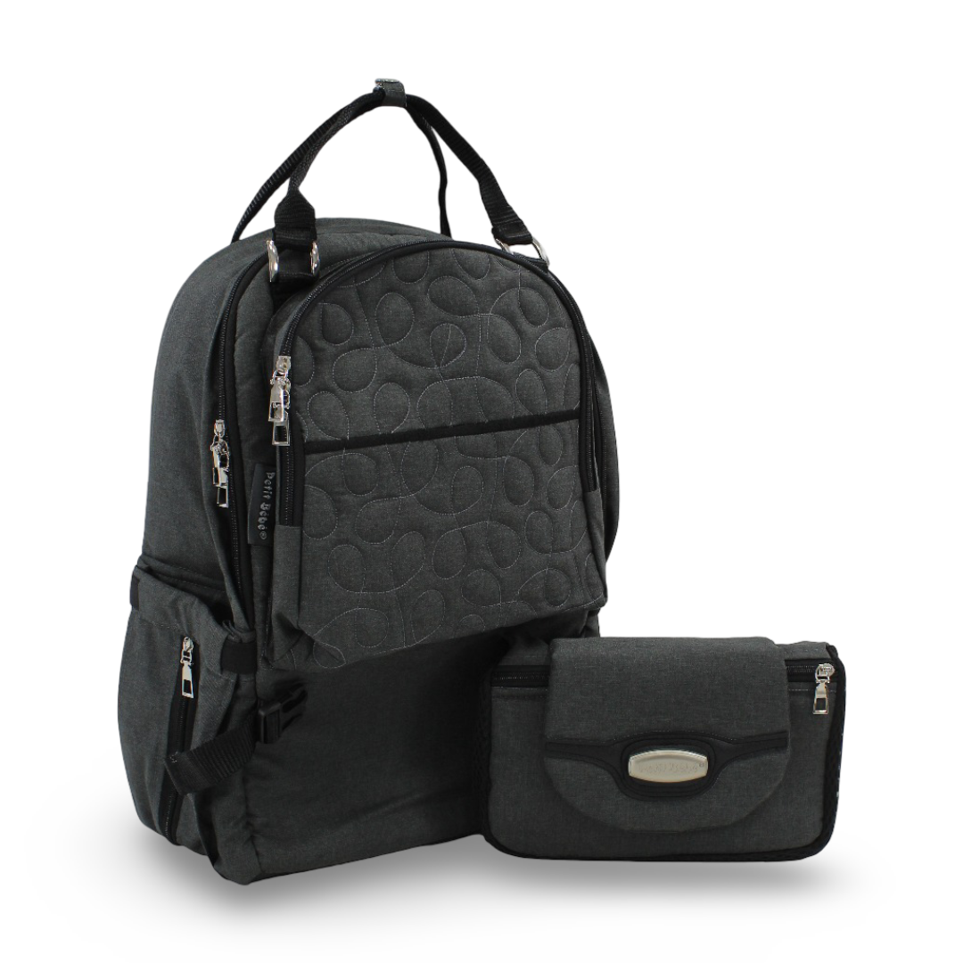 Petit Bebe Premium Go Diaper Backpack – Black