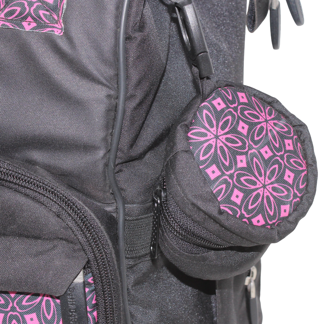 Petit Bebe Vea Baby Diaper Bag – Black & Fuchsia