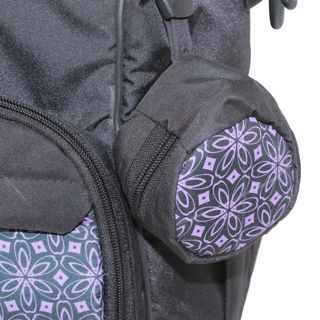 Petit Bebe Vea Baby Diaper Bag – Black & Purple