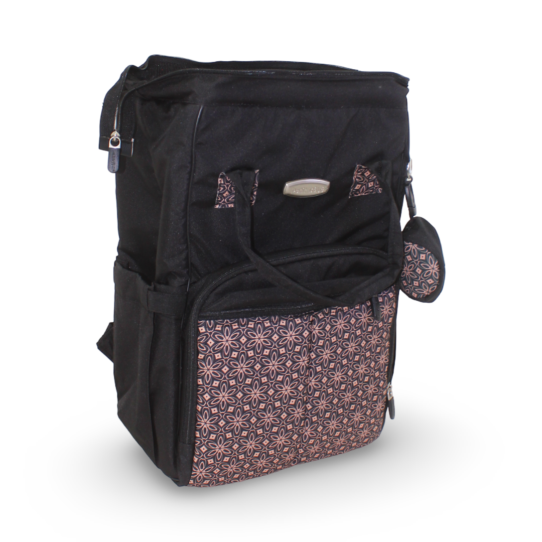 Petit Bebe Vea Baby Diaper Bag – Black*Beige
