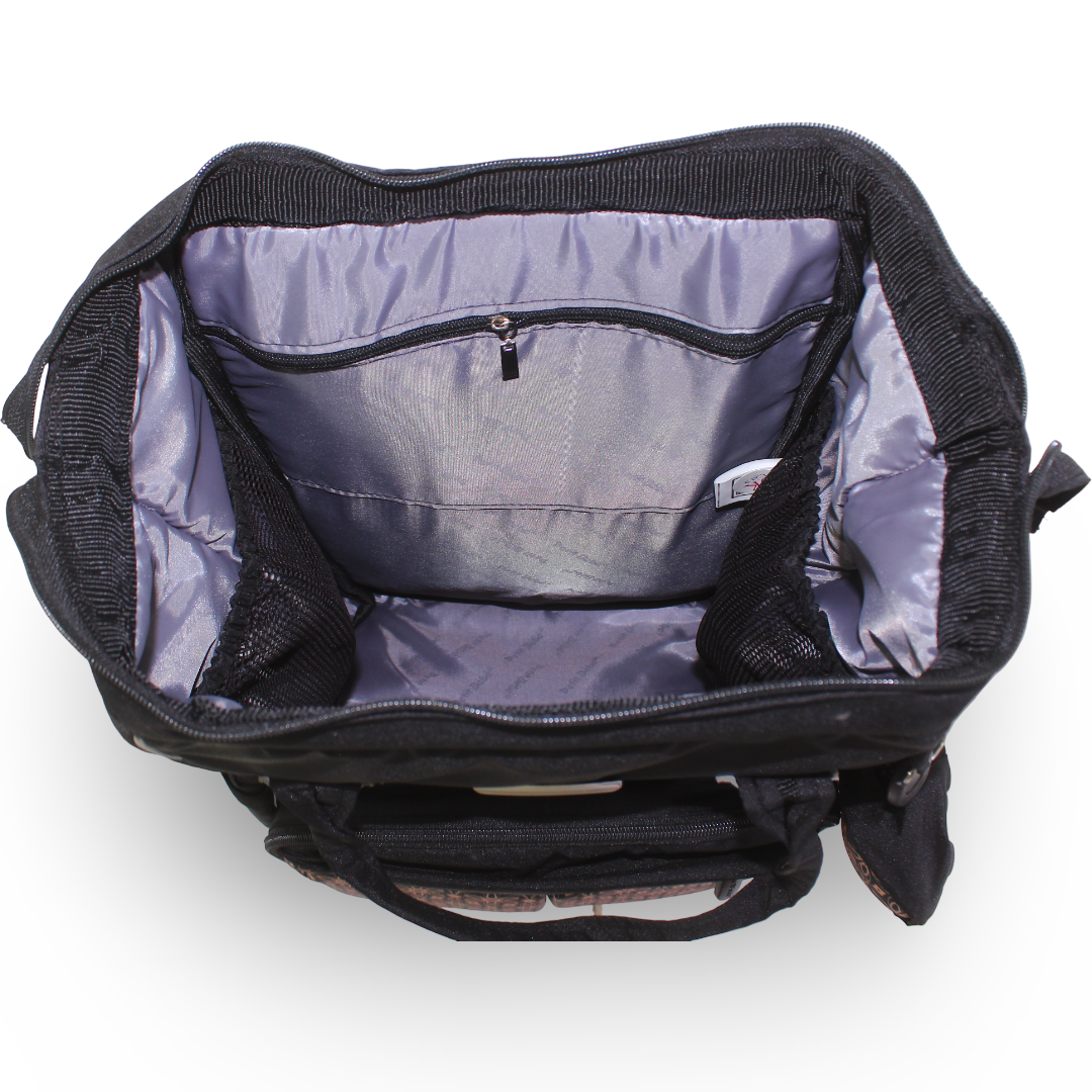 Petit Bebe Vea Baby Diaper Bag – Black*Beige
