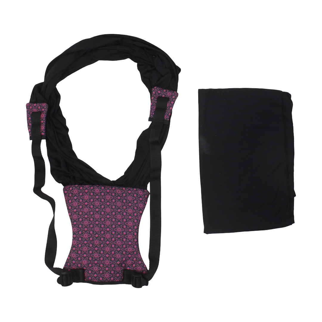 Petit Bebe Baby Vea Sling Carrier – Black & Fuchsia