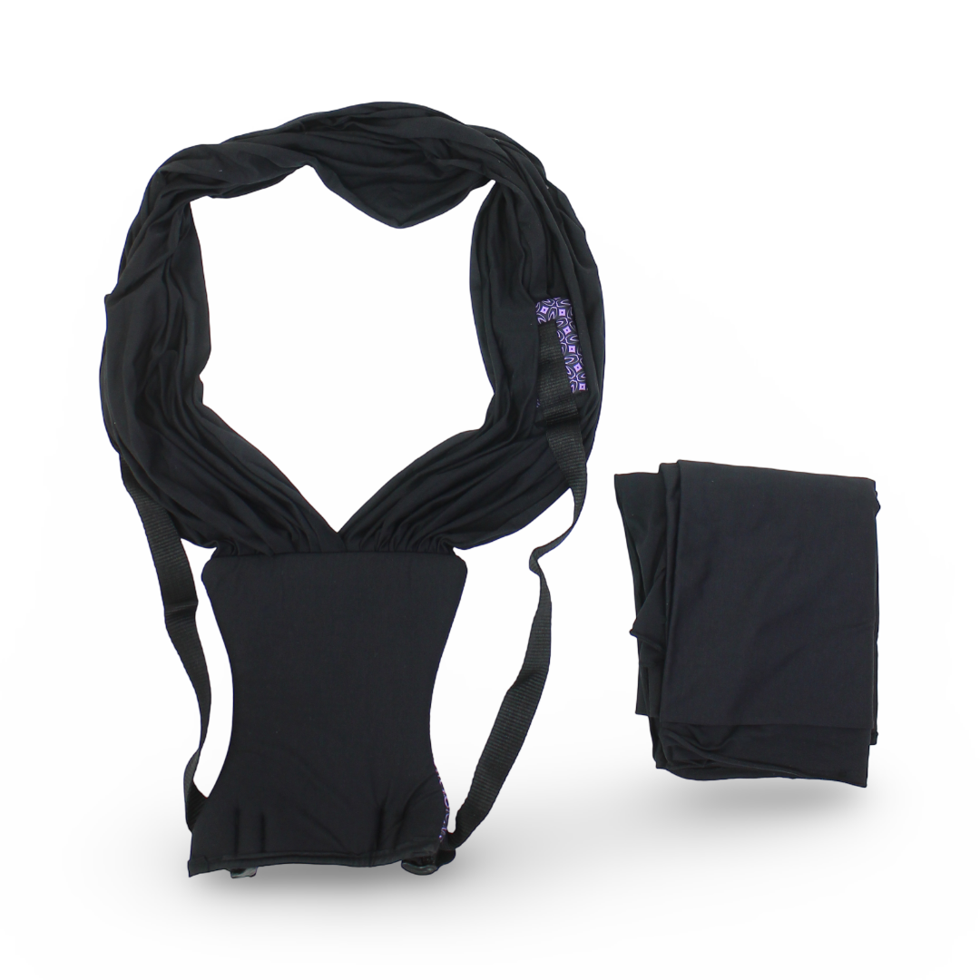 Petit Bebe Via Baby Wrap Baby Carrier – Black & Purple