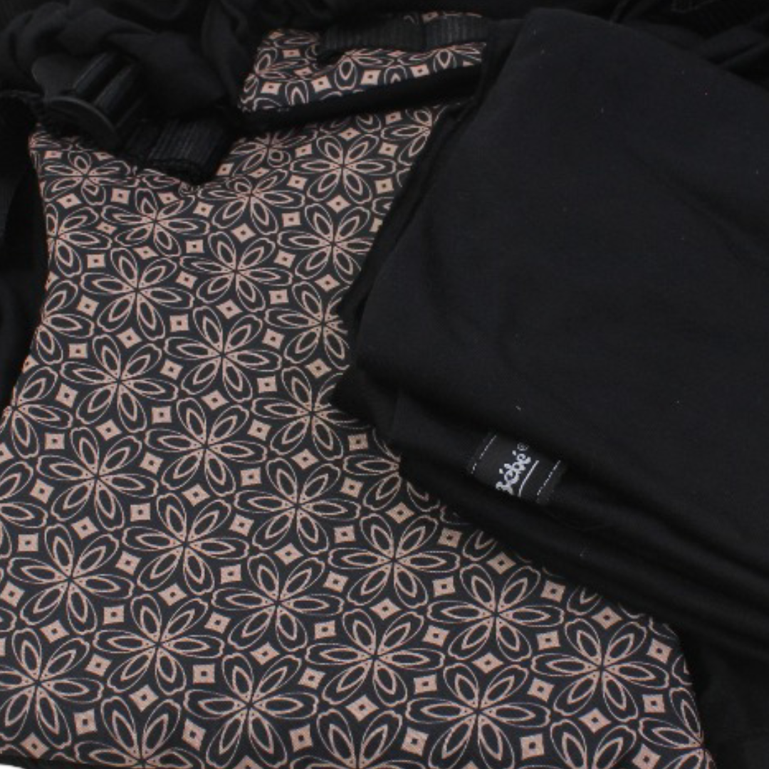 Petit Bebe Baby Vea Sling Carrier – Black & Beige