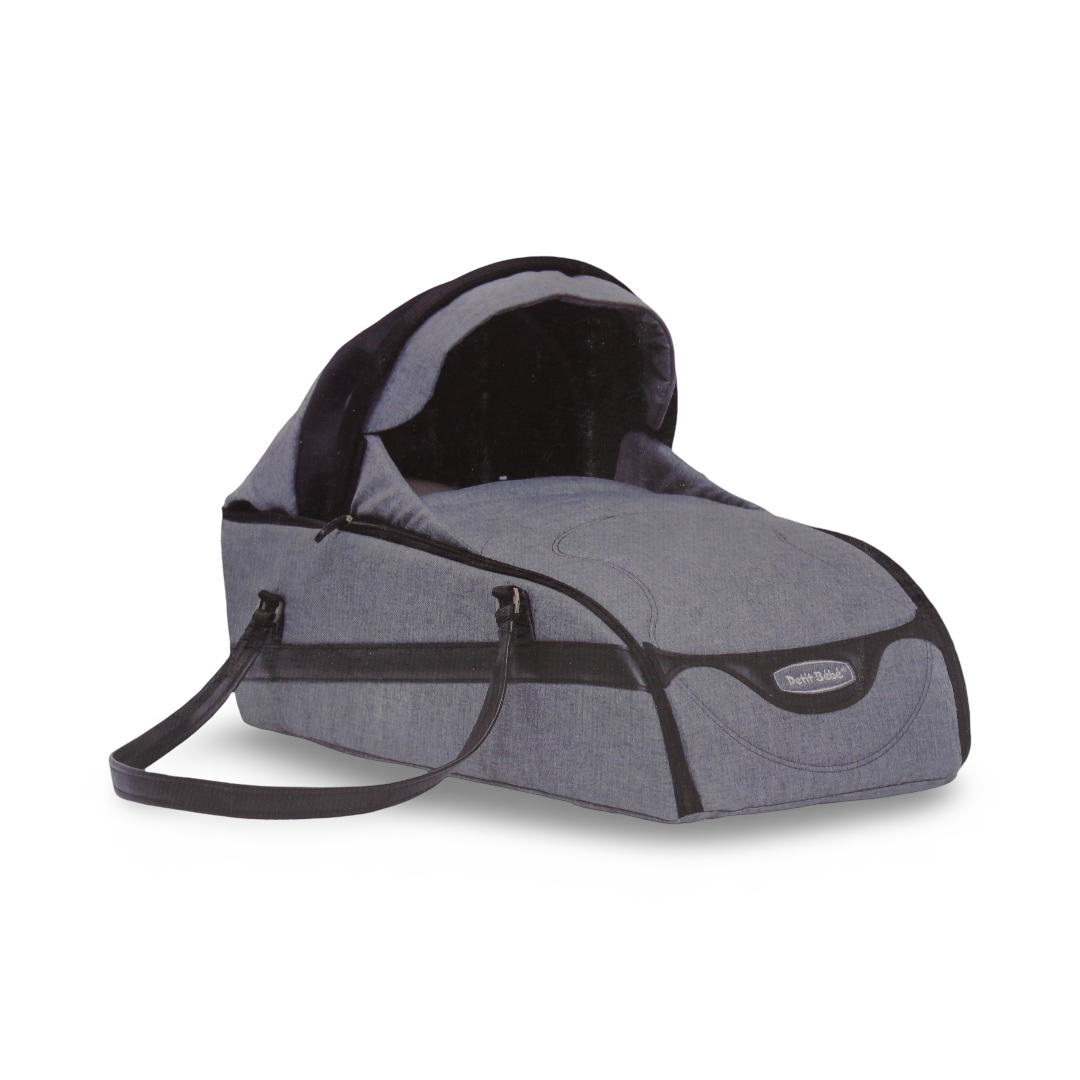Petit Bebe Premium Carry Cot - Grey/Black