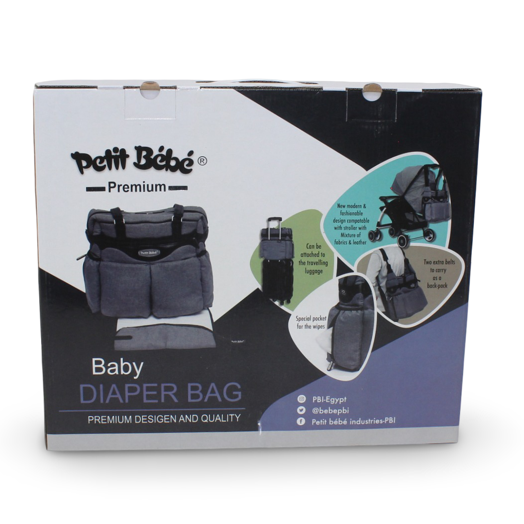 Petit Bebe Baby Diaper Bag Premium – Blue & Havan
