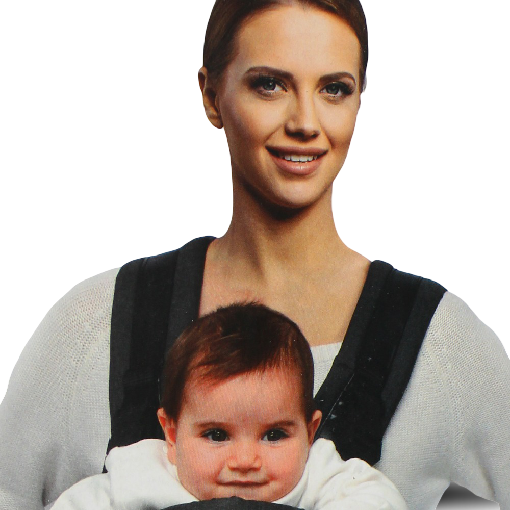 Petit Bebe Smart Gear Baby Carrier – Navy Blue Linen Fabric with Havana Leather