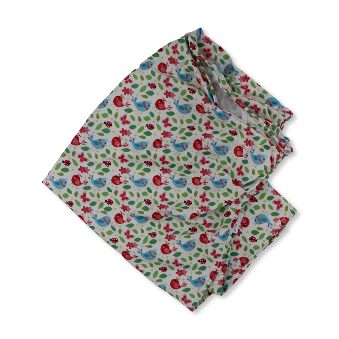 Cotton Bed Sheet – Bird Print (120×60×8 cm) - Baby Essentials - Petit Bebe