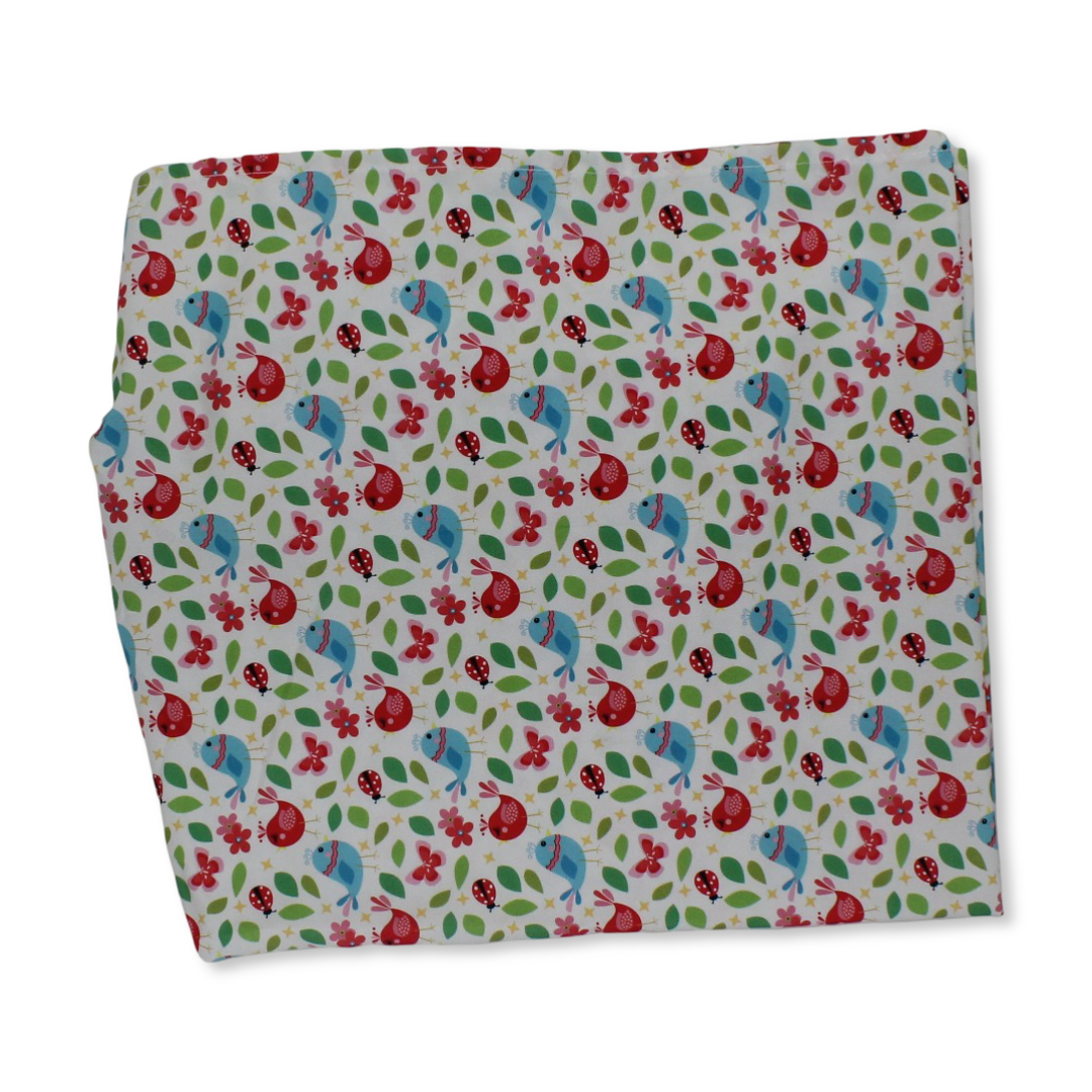 Cotton Bed Sheet  – Bird Print (120×60×8 cm)