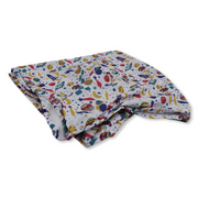 Cotton Baby Bed Sheet – Rocket Print (120×60×8 cm) - Baby Essentials - Petit Bebe
