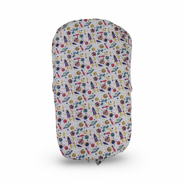Cotton Baby Nest – Rocket Print (70×40×18 cm)