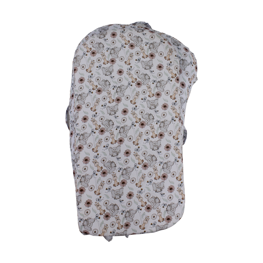 Cotton Baby Nest – Elephant Print (70×40×18 cm)
