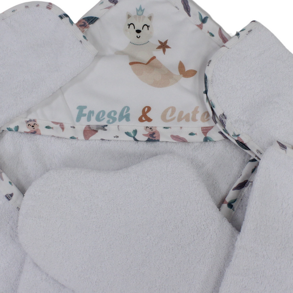 Cotton Baby Towel Set (5 Pieces) – Mermaid Design