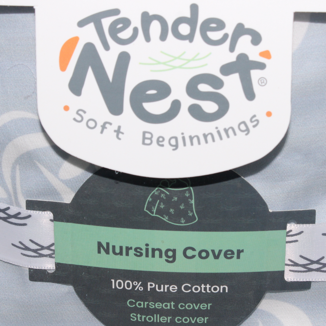 Cotton Nursing Cover – Blue Design