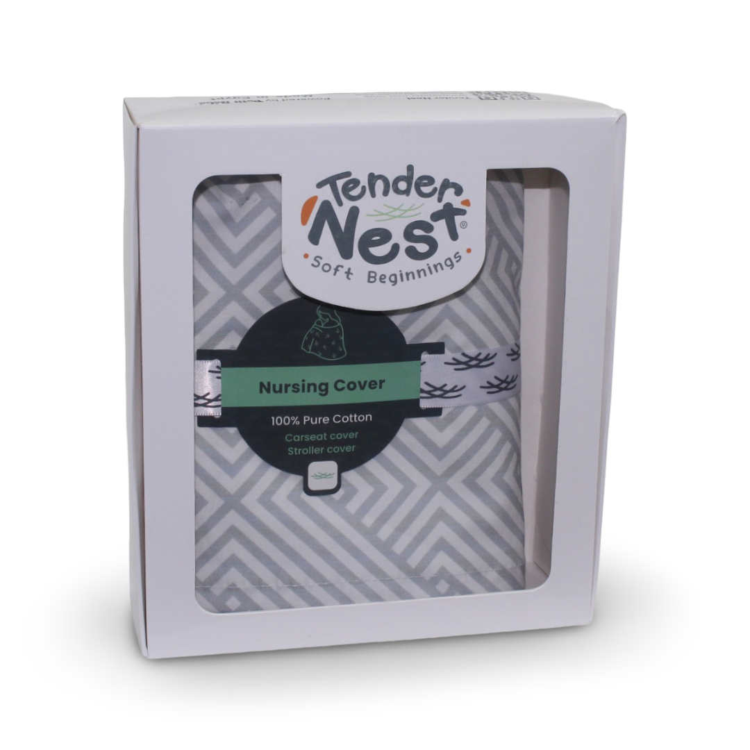Cotton Nursing Cover – Grey Design