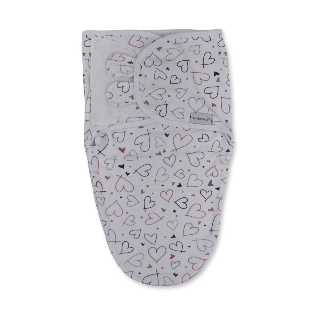 Cotton Baby Swaddle – Heart Print