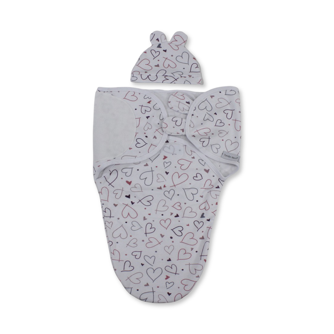 Cotton Baby Swaddle – Heart Print