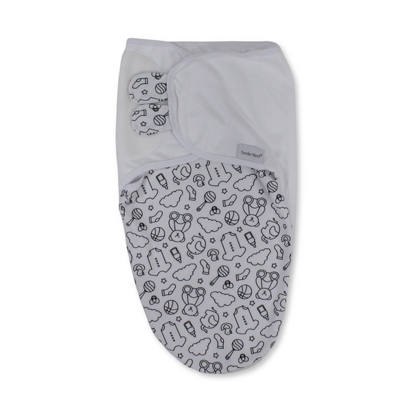 Cotton Baby Swaddle – Shower Black Design