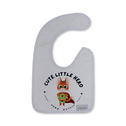 Cotton Baby Bib – Little Hero Cat Design