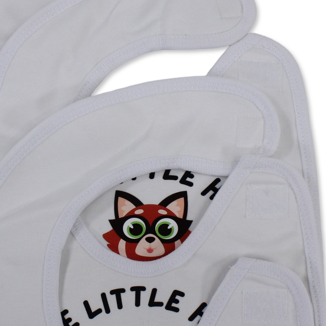 Cotton Baby Bib Set (3 Pieces) – Fox, Bear & Lion Designs