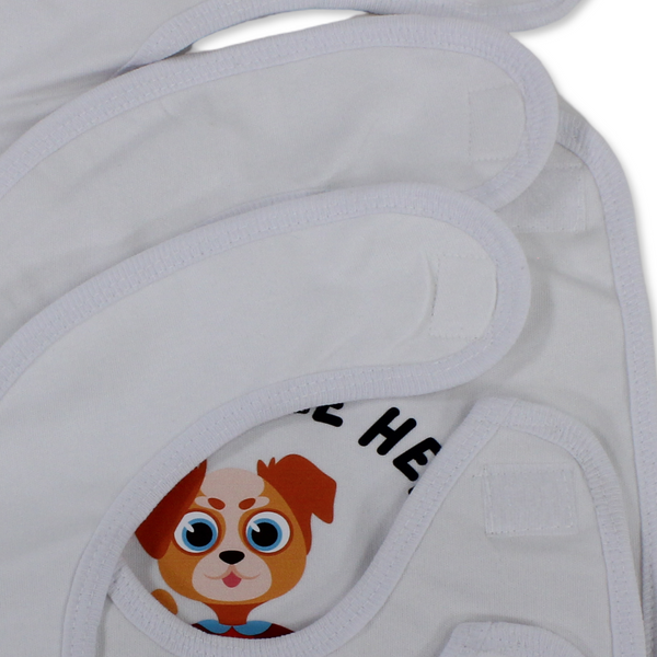 Cotton Baby Bib Set (3 Pieces) – Cat, Dog & Panda Designs