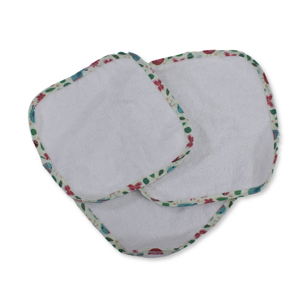 Cotton Baby Hand Towels Set (3 Pieces) – Bird Design