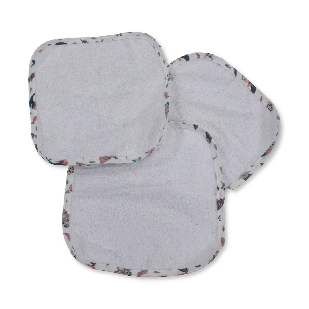 Cotton Baby Hand Towels Set (3 Pieces) – Mermaid Design