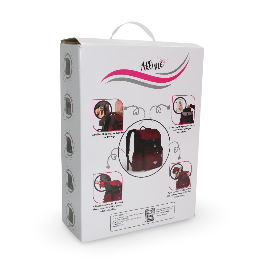 Petit Bebe Baby Diaper Backpack – Grey