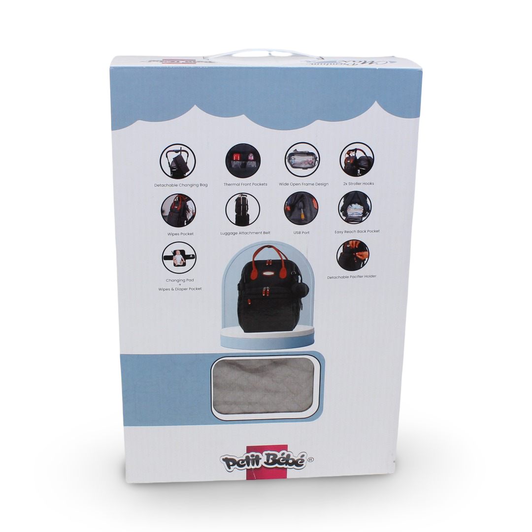 Petit Bebe Premium Max+ Diaper Backpack – Beige