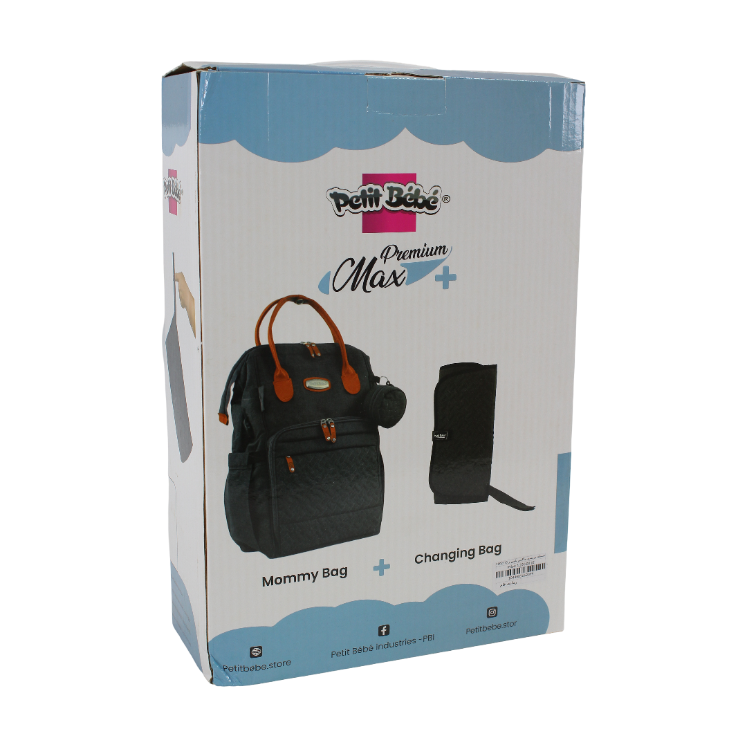 Petit Bebe Premium Max Mommy Bag – Dark Grey