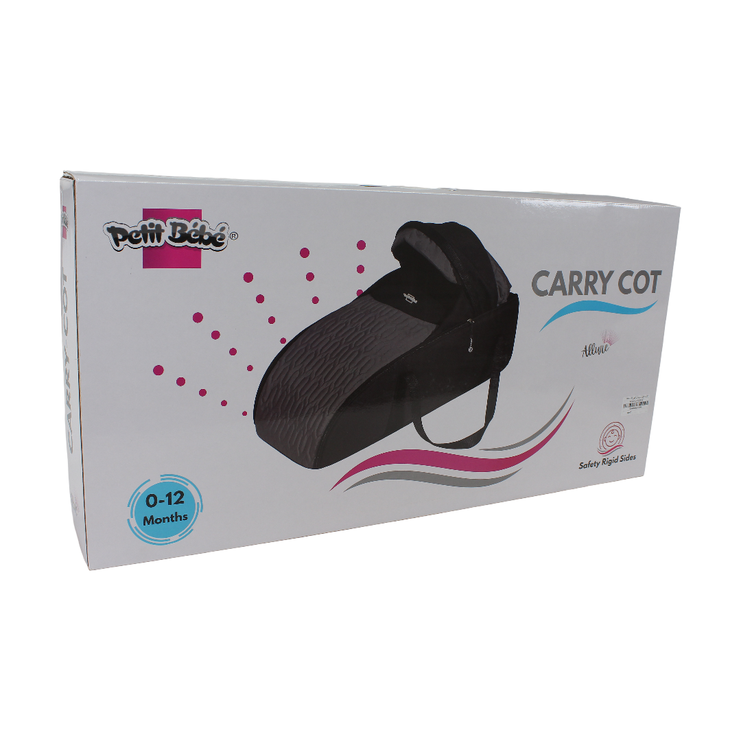 Petit Bebe Carry Cot Allure 0-12m – Black