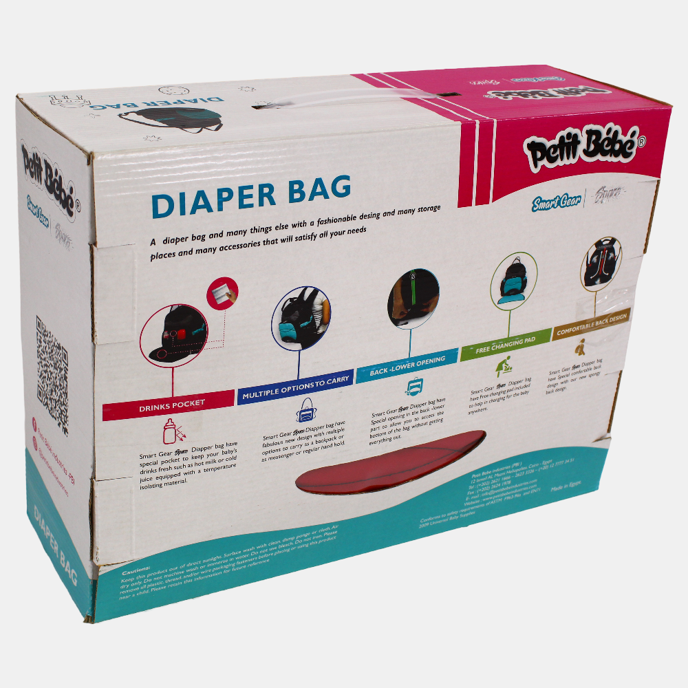 Petit Bebe Smart Gear Diaper Bag – Red