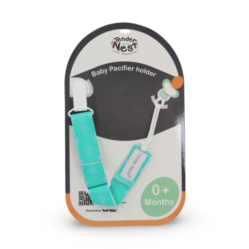 Tender Nest Baby Pacifier Holder 0m+ – Checkered Print