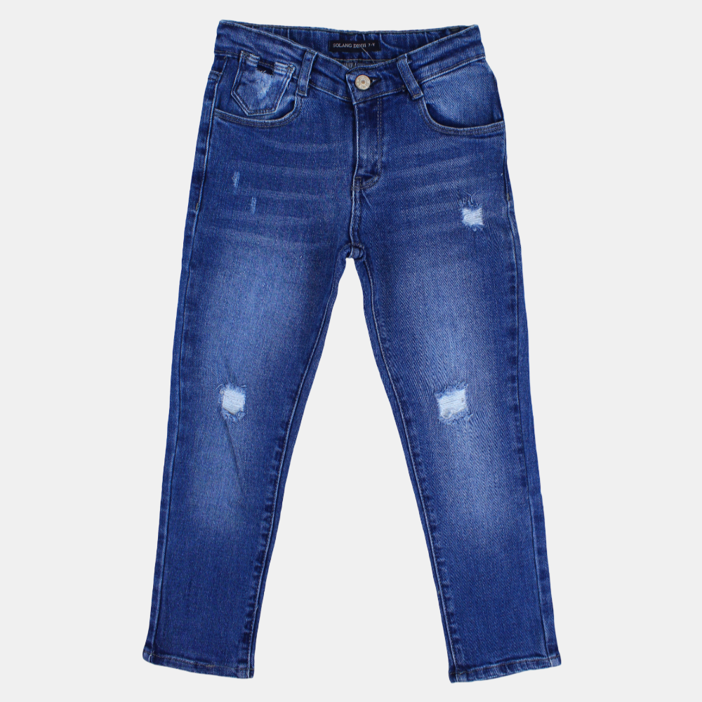 Boys Mid-Wash Ripped Jeans