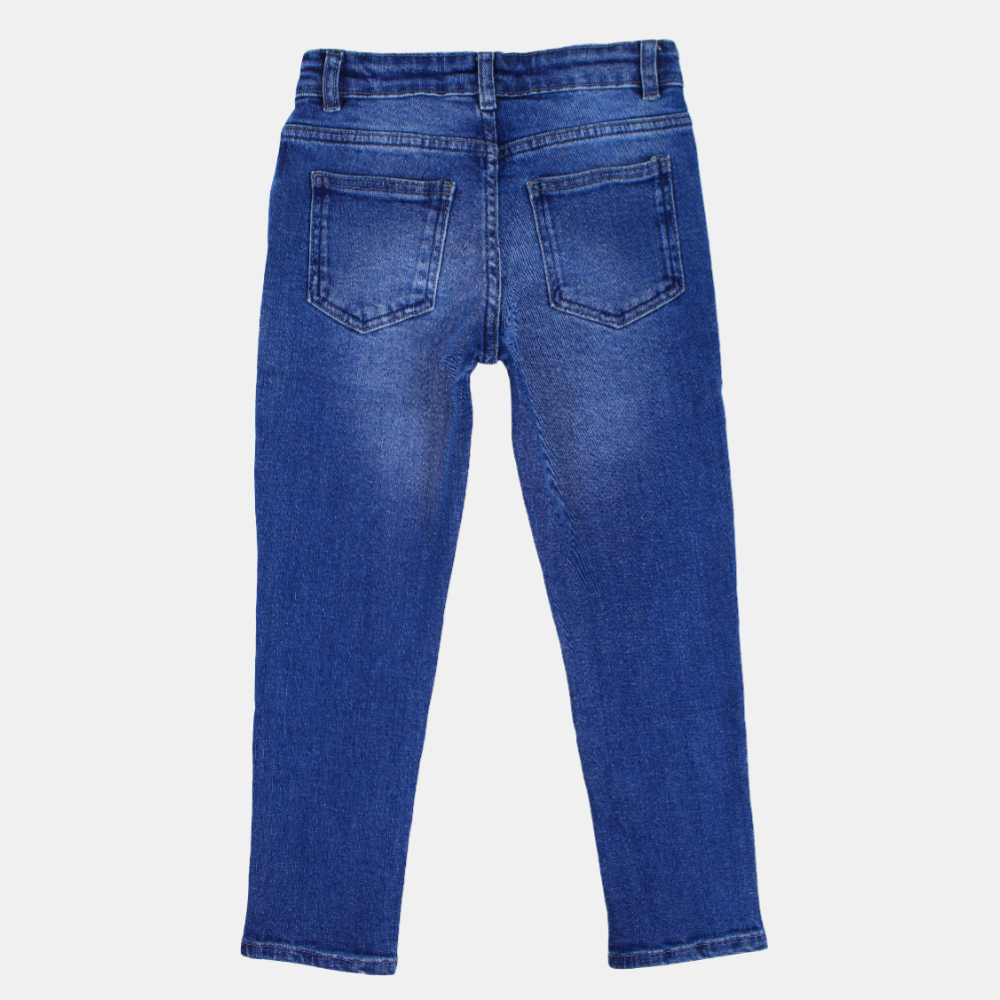 Boys Mid-Wash Ripped Jeans