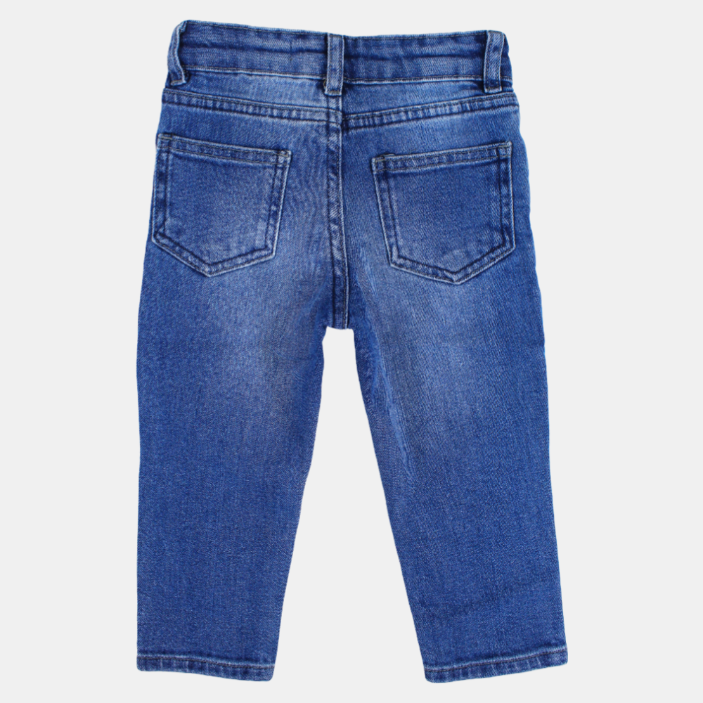 Boys Mid-Wash Ripped Jeans