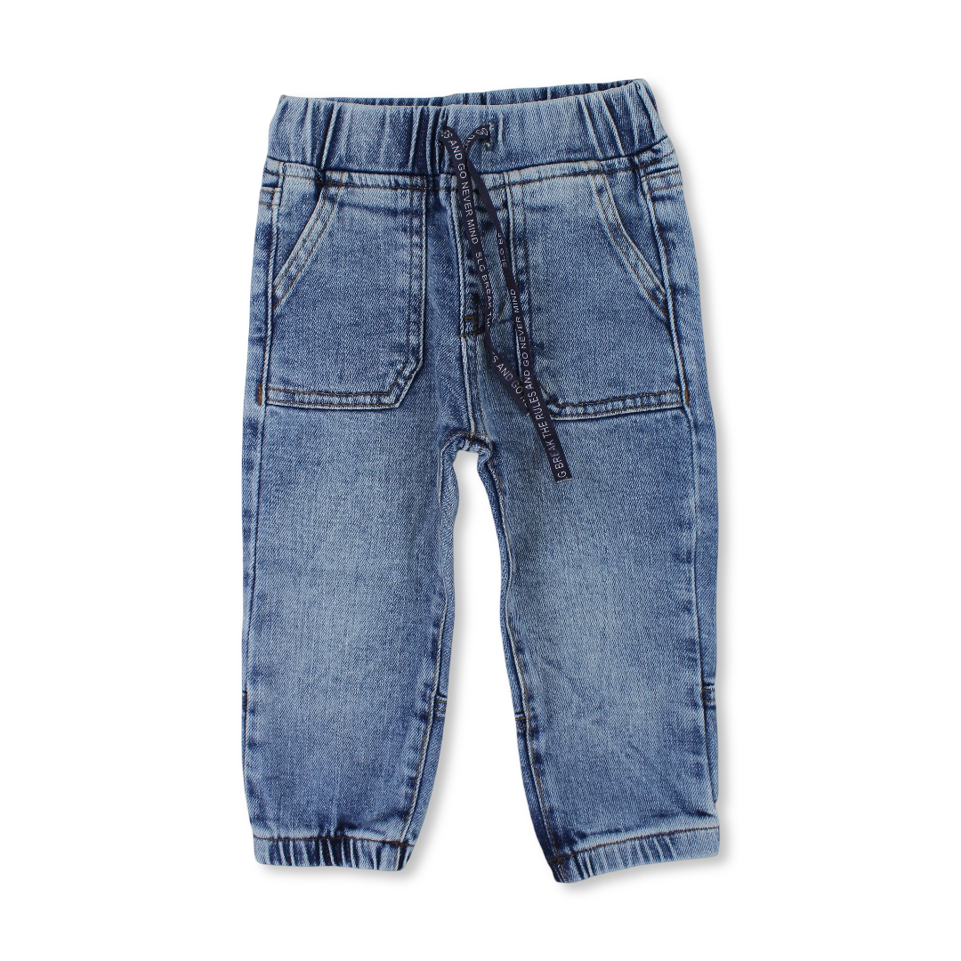Baby Boys Denim Pants – Blue