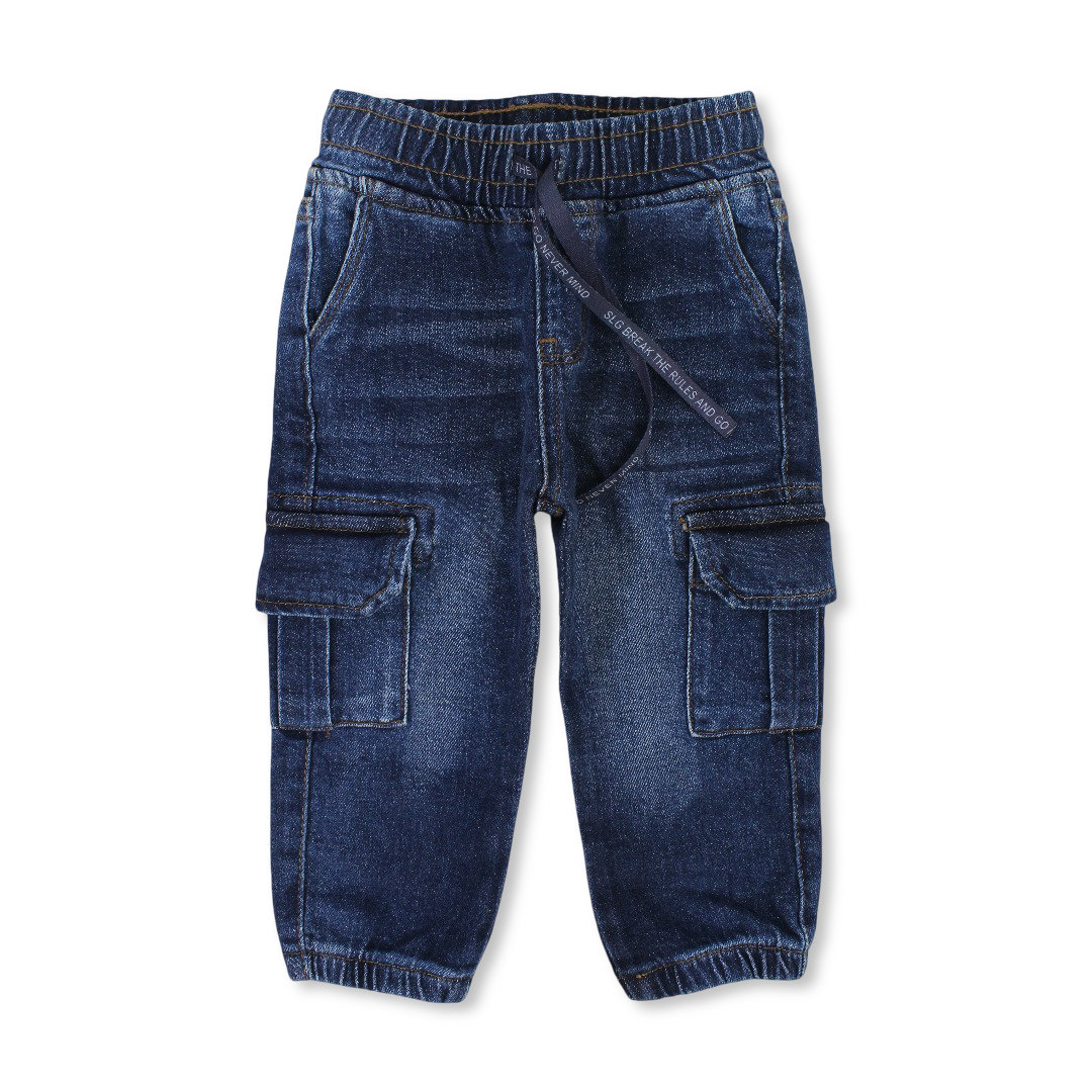 Baby Boys Denim Pants – Dark Blue