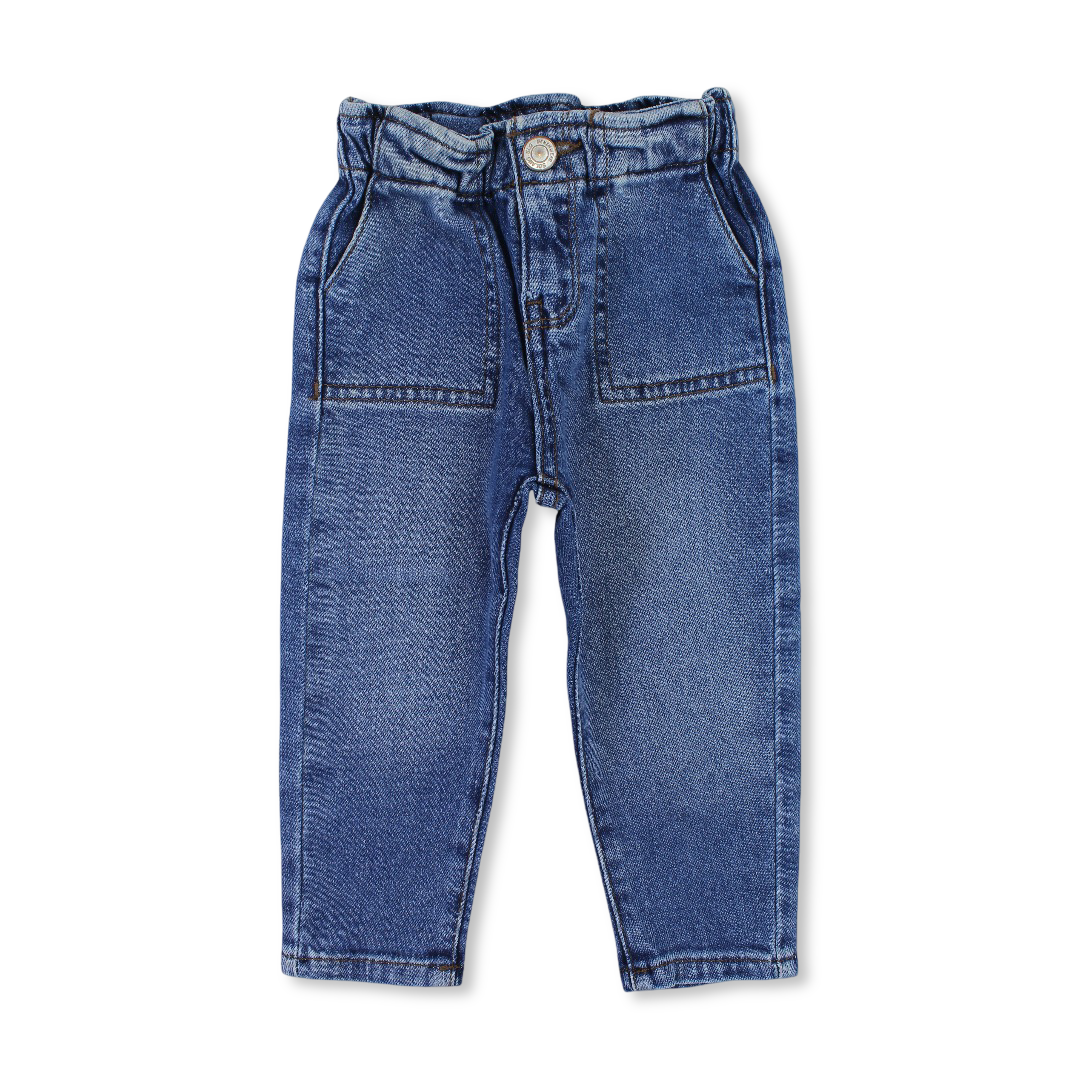 Baby Girls Denim Pants – Blue