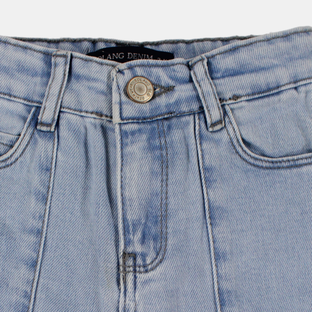 Girls Light Blue Denim Jeans – Mid-Rise